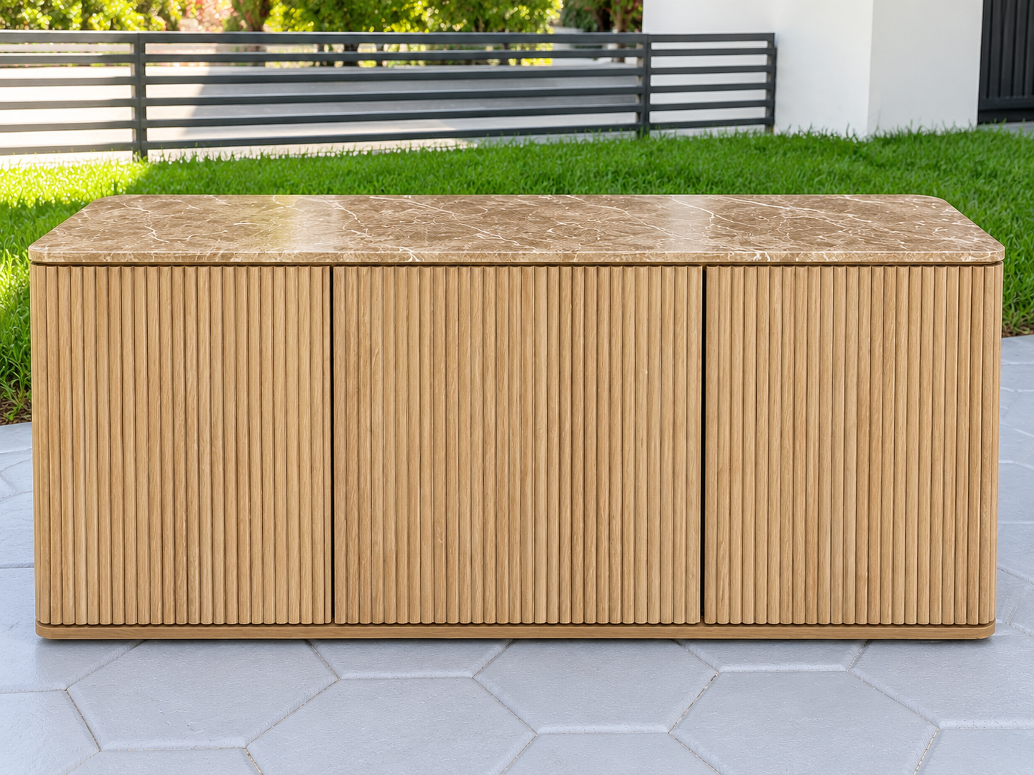 Fluted Sideboard Assembly